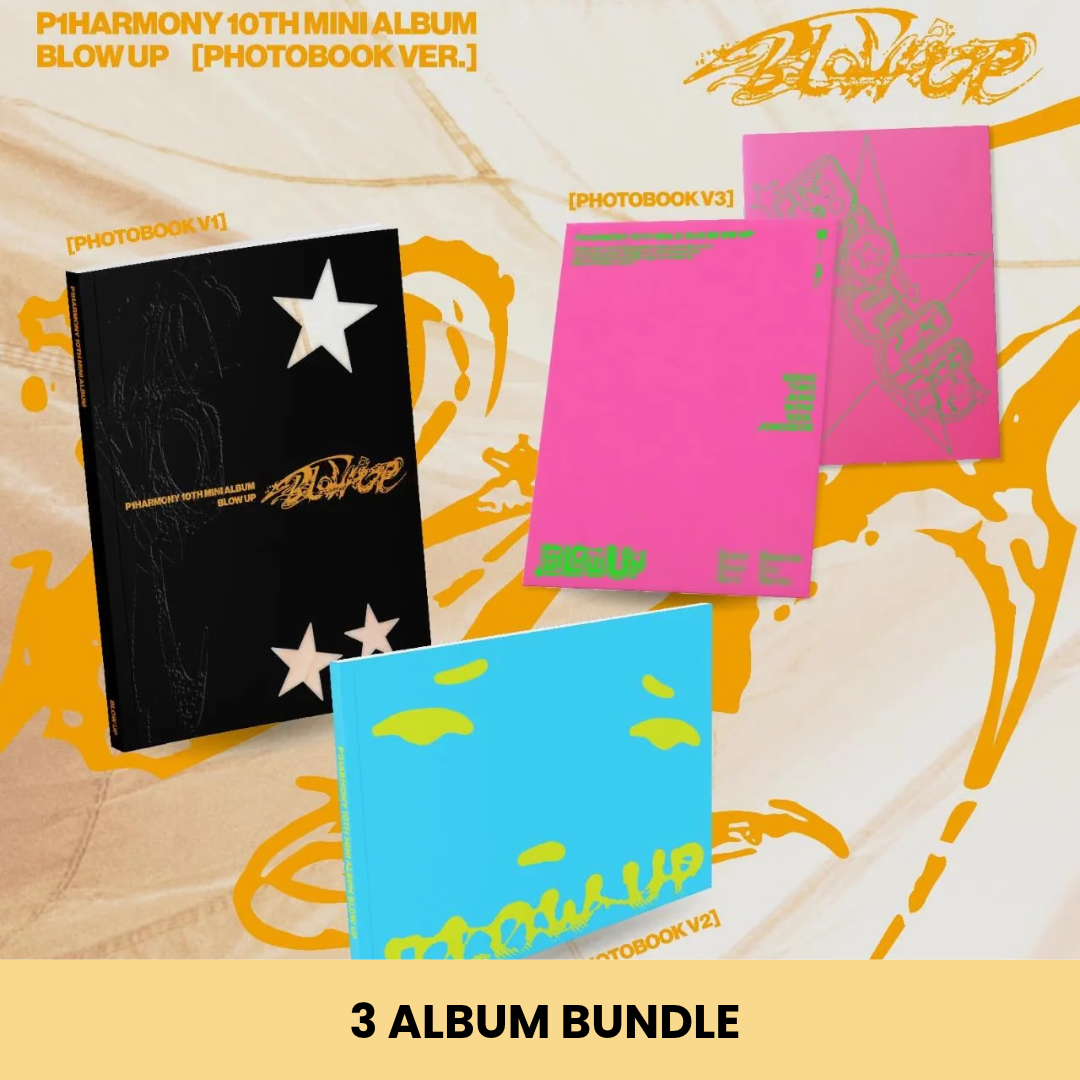 (PRE-ORDER) P1HARMONY - 10TH MINI ALBUM [BLOW UP] (PHOTOBOOK VER.) (3 VERSIONS) BUNDLE - LightUpK