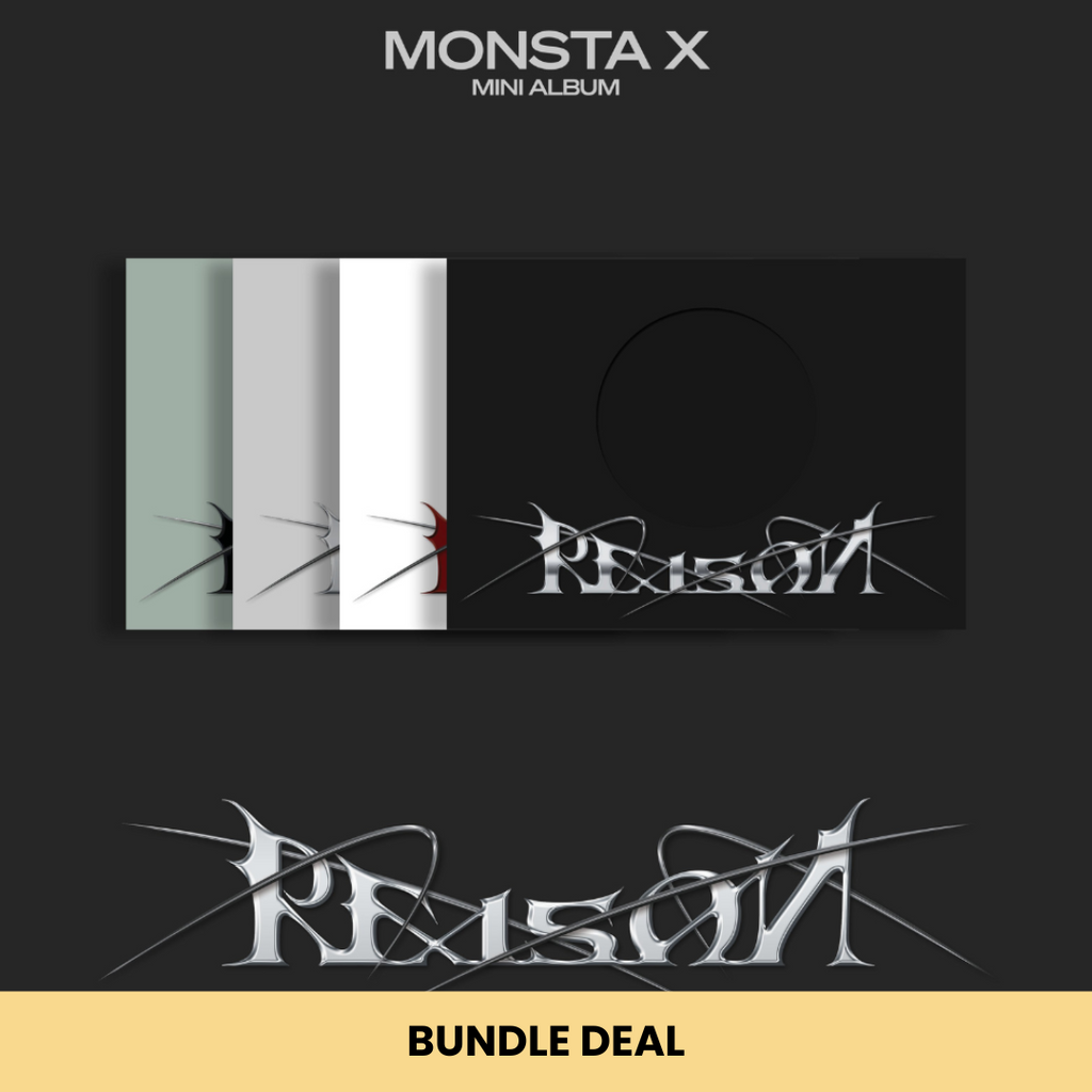 [OFFRE BUNDLE] MONSTA X - REASON (12ÈME MINI ALBUM) (4 VERSIONS) ENSEMBLE