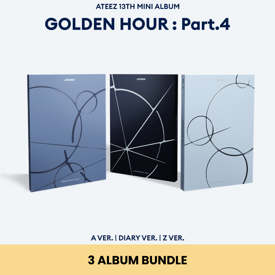 (PRE-ORDER) ATEEZ - GOLDEN HOUR : PART.4 (3 VERSIONS) BUNDLE