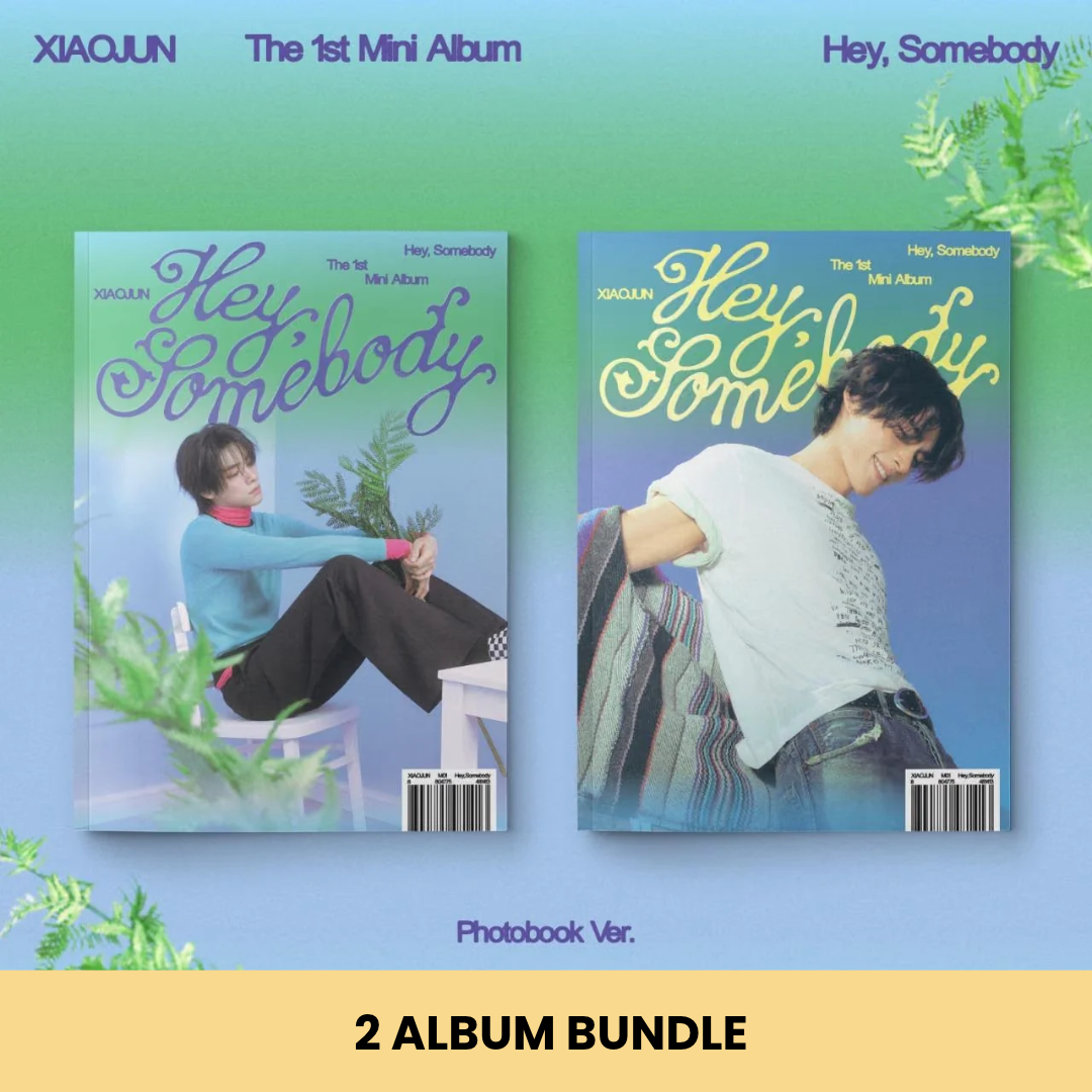 (PRE-ORDER) XIAOJUN - 1ST MINI ALBUM [HEY, SOMEBODY] (PHOTOBOOK VER.) (2 VERSIONS) BUNDLE - LightUpK