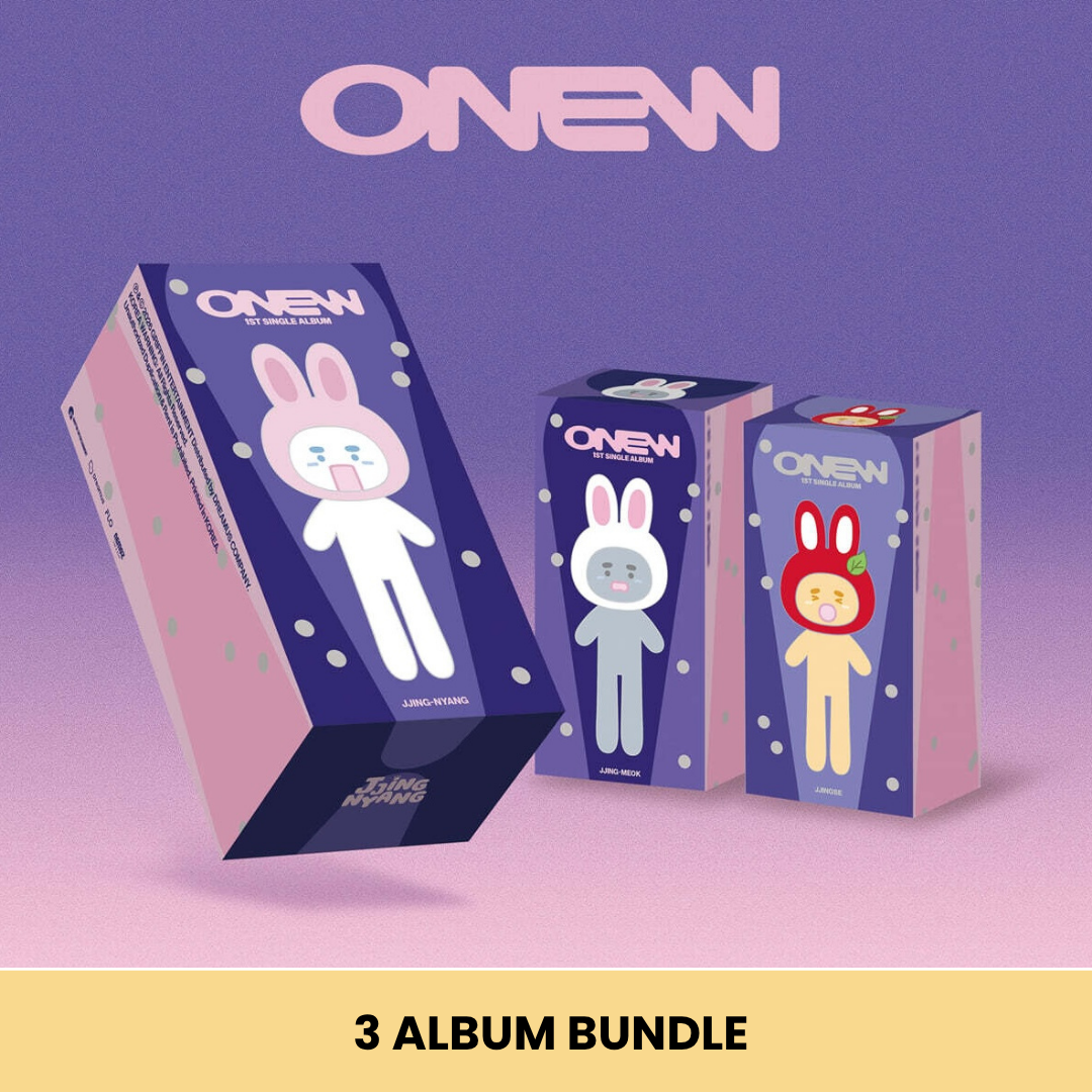 (PRE-ORDER) ONEW - 1ST SINGLE ALBUM [ILLUSION] (3 VERSIONS) BUNDLE