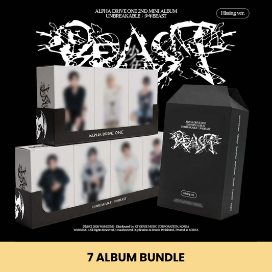 (PRE-ORDER) ALPHA DRIVE ONE - 2ND MINI ALBUM [UNBREAKABLE : 少年BEAST] HISSING VER. (7 VERSIONS) BUNDLE