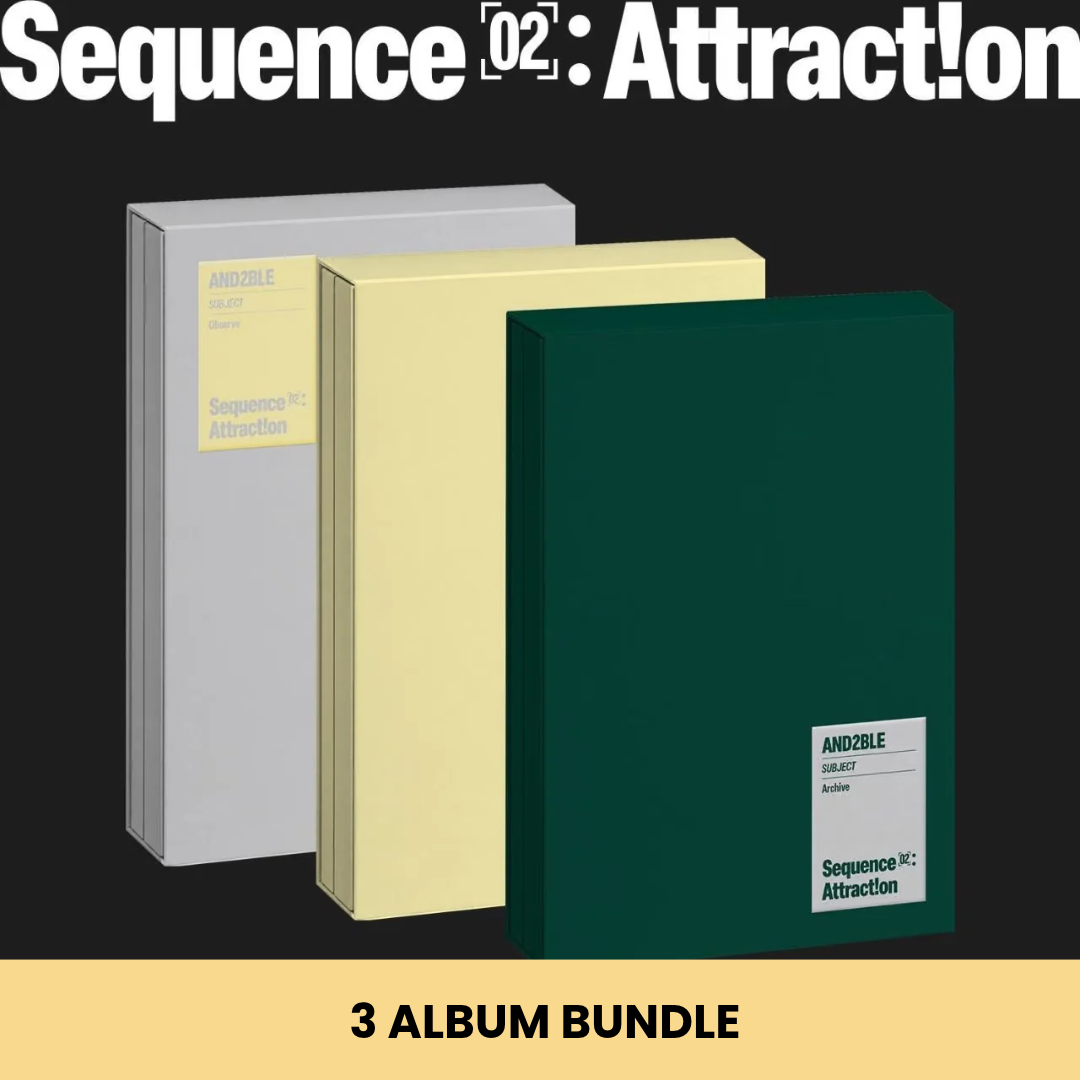 (PRE-ORDER) AND2BLE - 2ST MINI ALBUM [SEQUENCE 02: ATTRACTION] (3 VERSIONS) BUNDLE - LightUpK