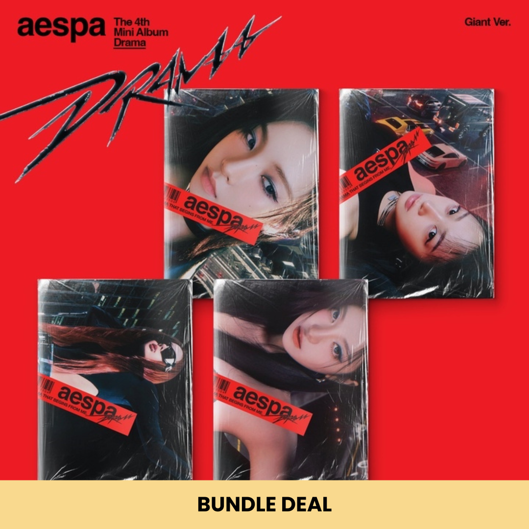 [BUNDLE DEAL] AESPA - 4TH MINI ALBUM [DRAMA] (GIANT VER.) (4 VERSIONS) SET