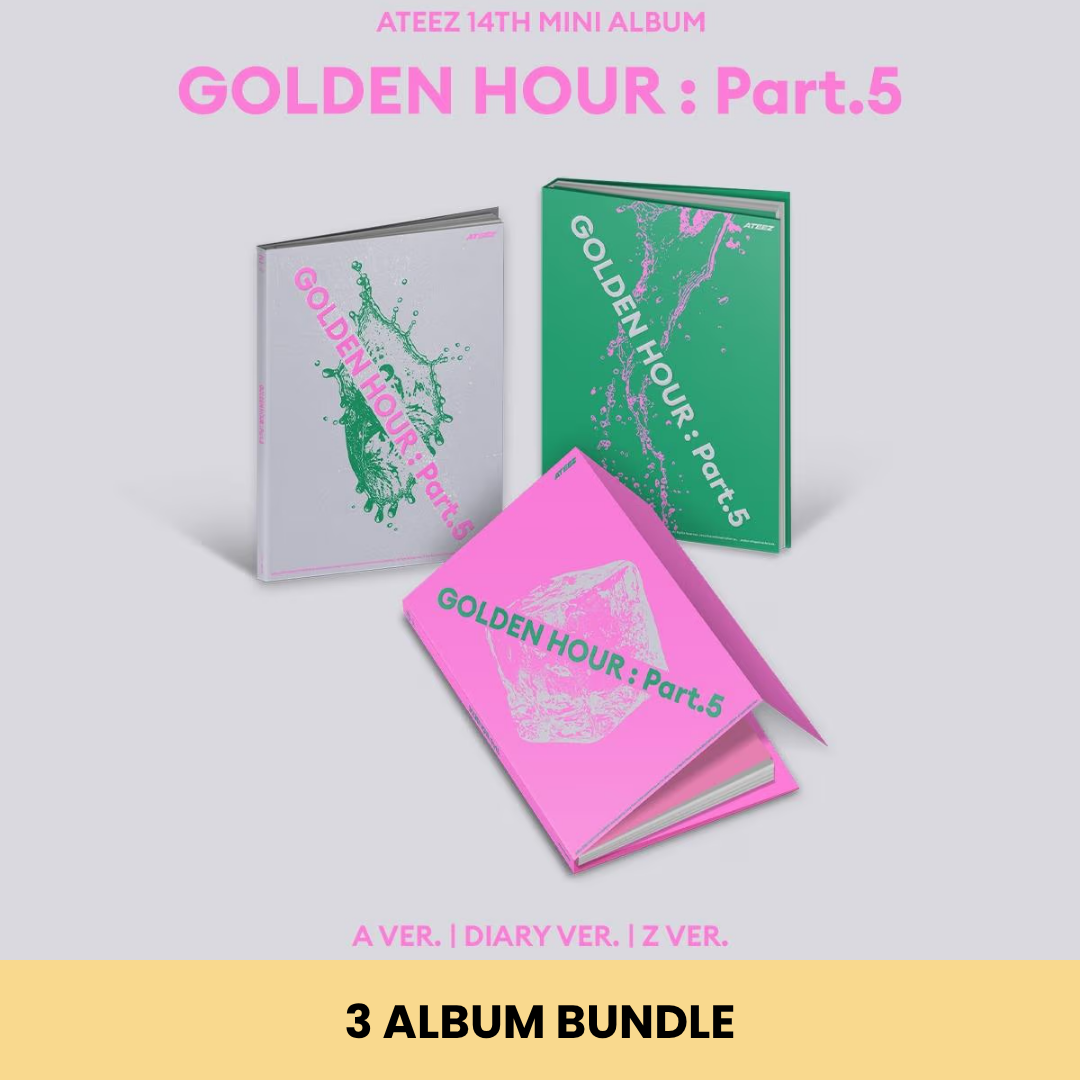 (PRE-ORDER) ATEEZ - GOLDEN HOUR : PART.5 (3 VERSIONS) BUNDLE