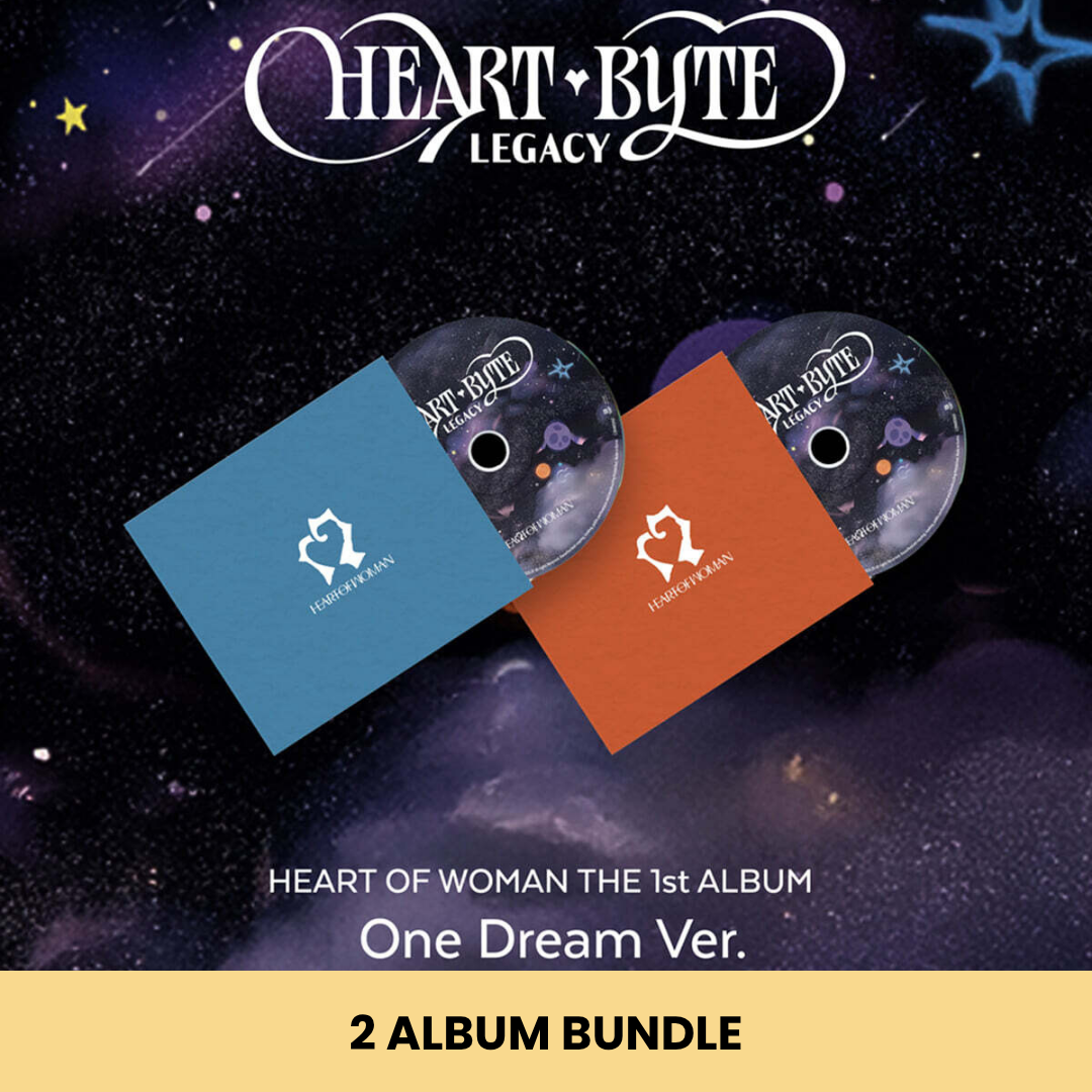 (PRE-ORDER) HEART OF WOMAN - THE 1ST ALBUM [HEART BYTE : LEGACY] ONE DREAM VER. (2 VERSIONS) BUNDLE - LightUpK