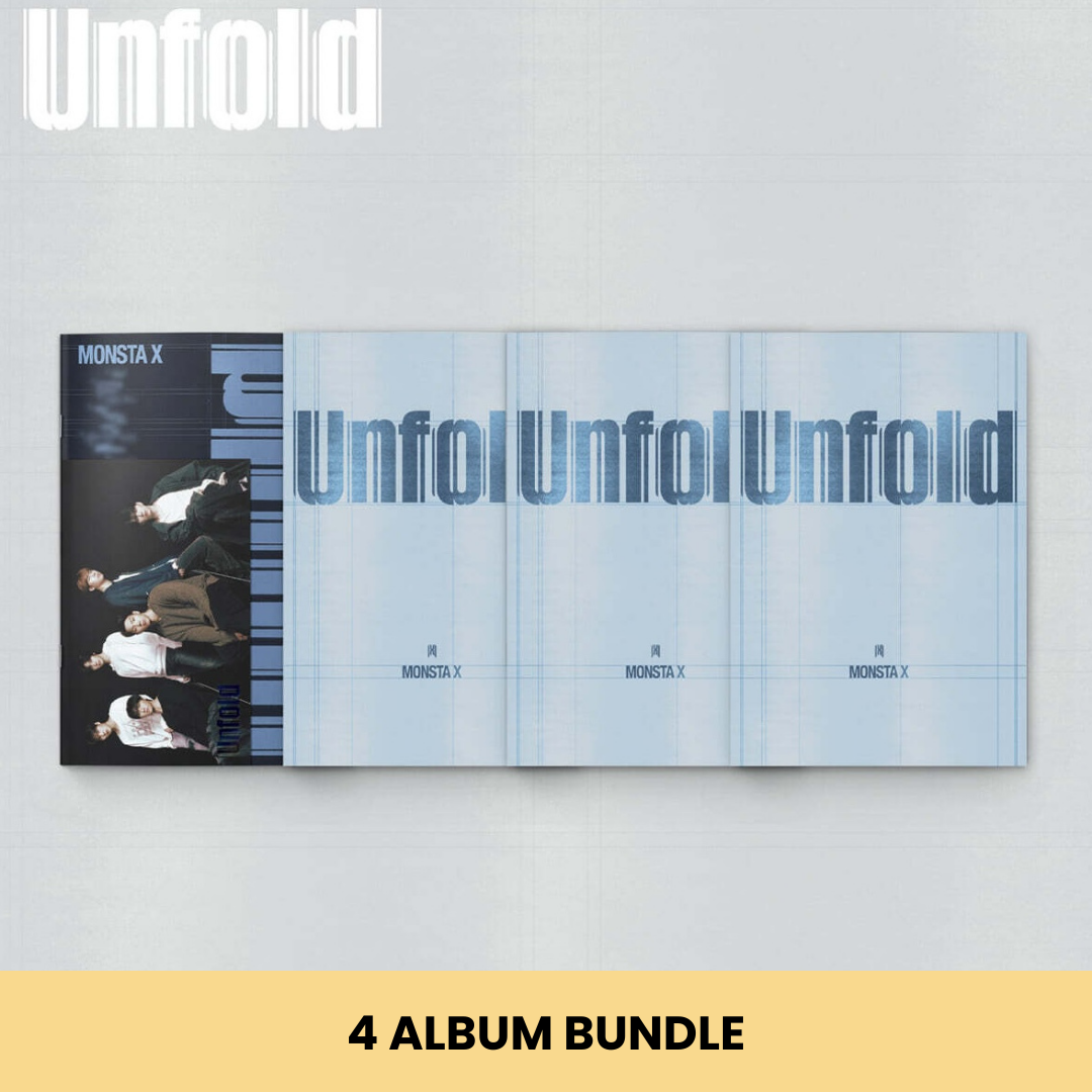(PRE-ORDER) MONSTA X - AMERICAN STUDIO ALBUM [UNFOLD] (4 VERSIONS) BUNDLE - LightUpK