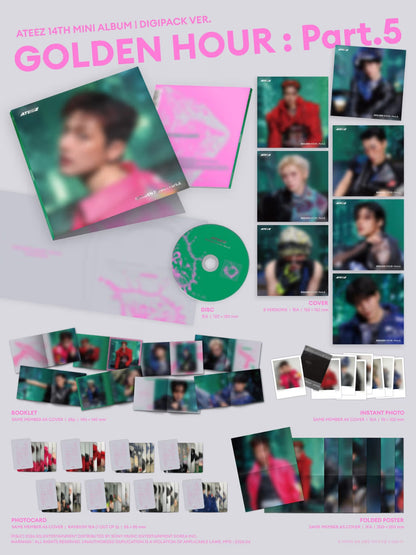 (PRE-ORDER) ATEEZ - GOLDEN HOUR : PART.5 DIGIPACK (8 VERSIONS) RANDOM