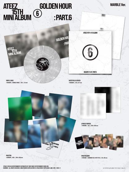 (PRE-ORDER) ATEEZ - 15TH MINI ALBUM [GOLDEN HOUR: PART.6] (MARBLE VER.)