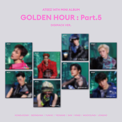 (PRE-ORDER) ATEEZ - GOLDEN HOUR : PART.5 DIGIPACK (8 VERSIONS) RANDOM