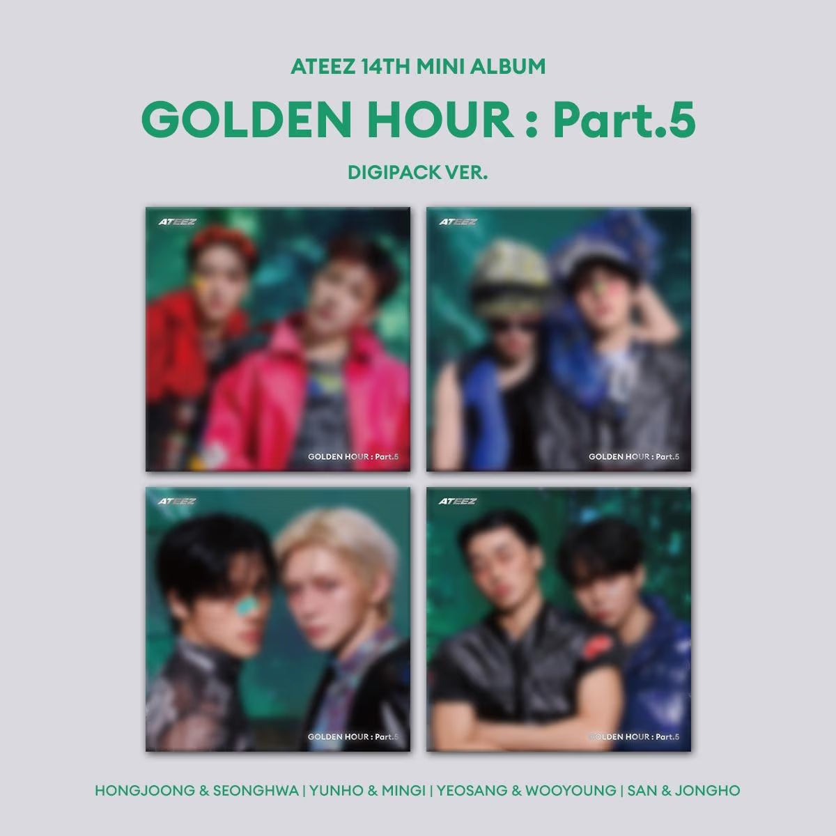 (PRE-ORDER) ATEEZ - GOLDEN HOUR : PART.5 UNIT DIGIPACK (4 VERSIONS) RANDOM
