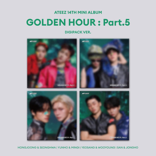 (PRE-ORDER) ATEEZ - GOLDEN HOUR : PART.5 UNIT DIGIPACK (4 VERSIONS) RANDOM