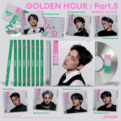 (PRE-ORDER) [hello82] ATEEZ - BAD Single CD (8 VERSIONS)
