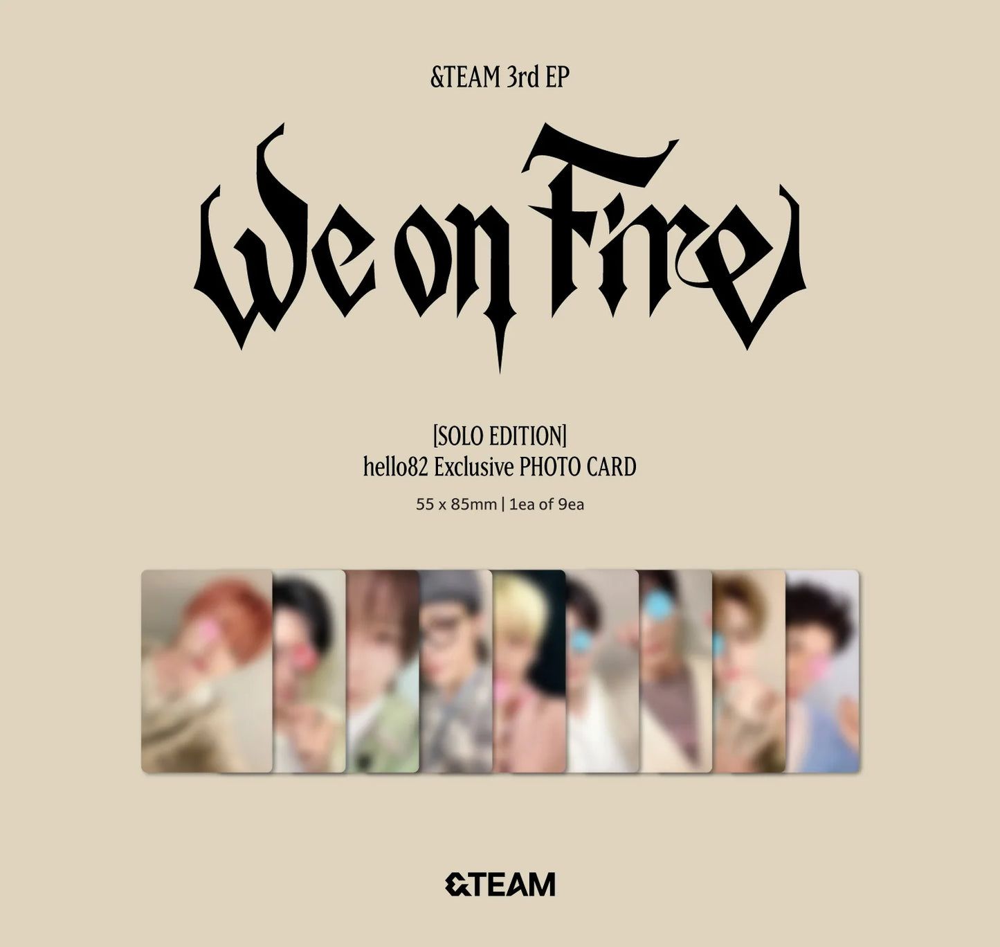 (PRE-ORDER) [HELLO82] [HELLO82 EXCLUSIVE] &TEAM - 3RD EP [WE ON FIRE] SOLO EDITION (9 VERSIONS) RANDOM - LightUpK