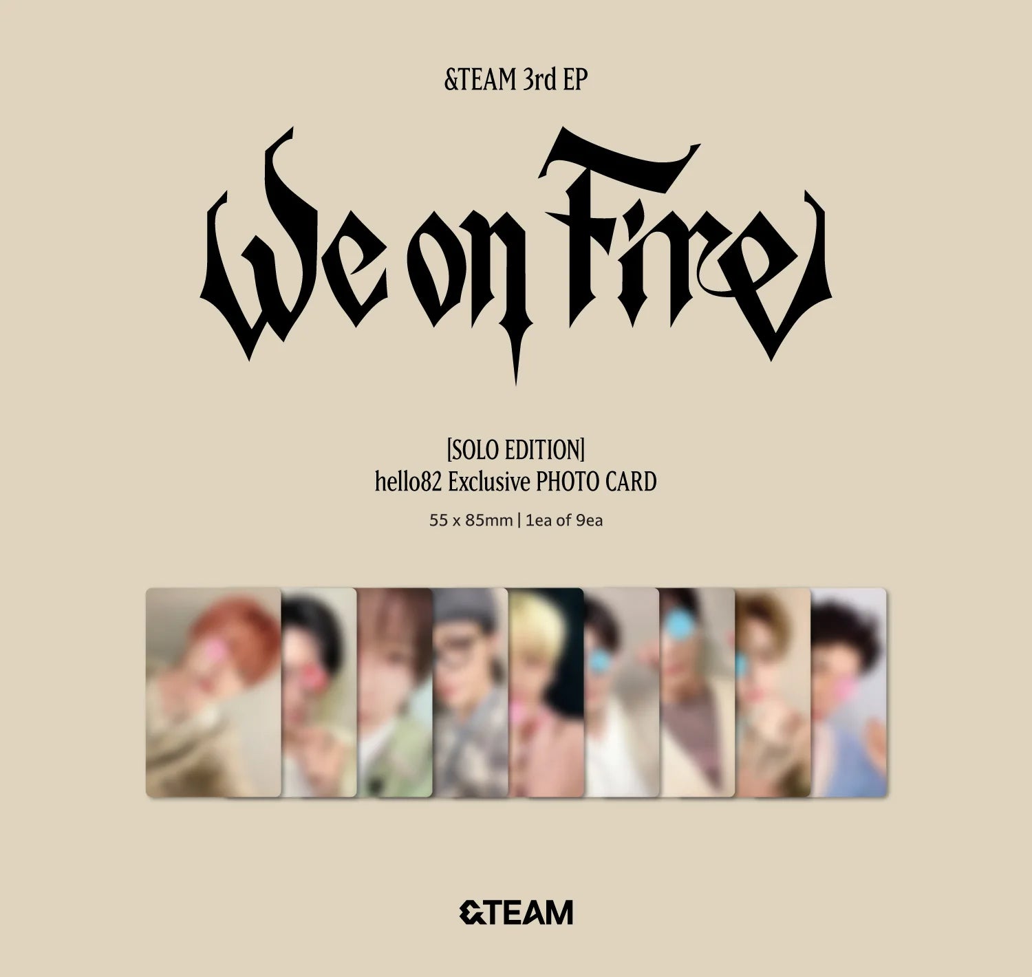 (PRE-ORDER) [HELLO82] [HELLO82 EXCLUSIVE] &TEAM - 3RD EP [WE ON FIRE] SOLO EDITION (9 VERSIONS) RANDOM - LightUpK