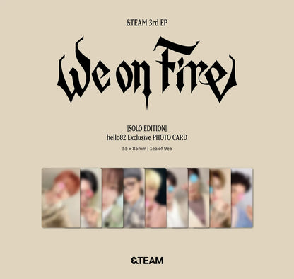 (PRE-ORDER) [HELLO82] [HELLO82 EXCLUSIVE] &TEAM - 3RD EP [WE ON FIRE] SOLO EDITION (9 VERSIONS) RANDOM - LightUpK