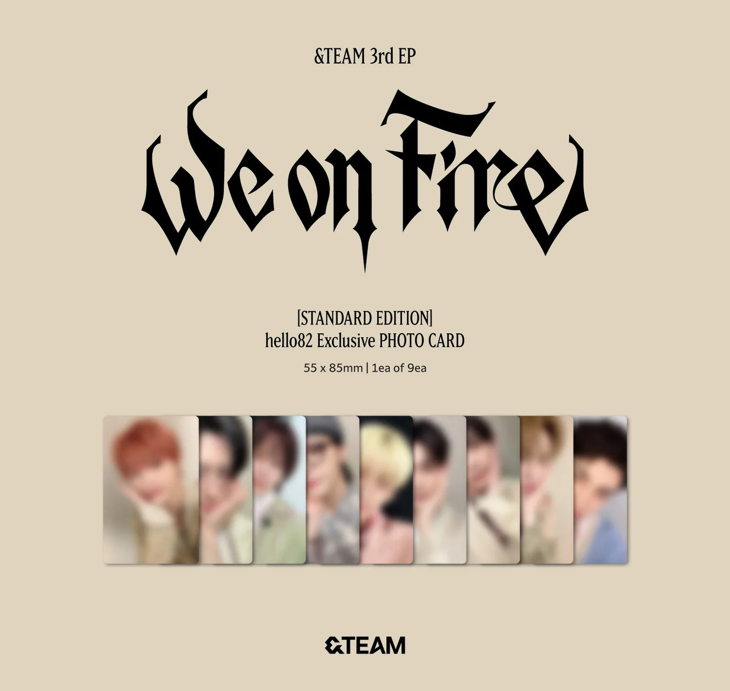 (PRE-ORDER) [HELLO82] [HELLO8 EXCLUSIVE] &TEAM - 3RD EP [WE ON FIRE] STANDARD EDITION - LightUpK