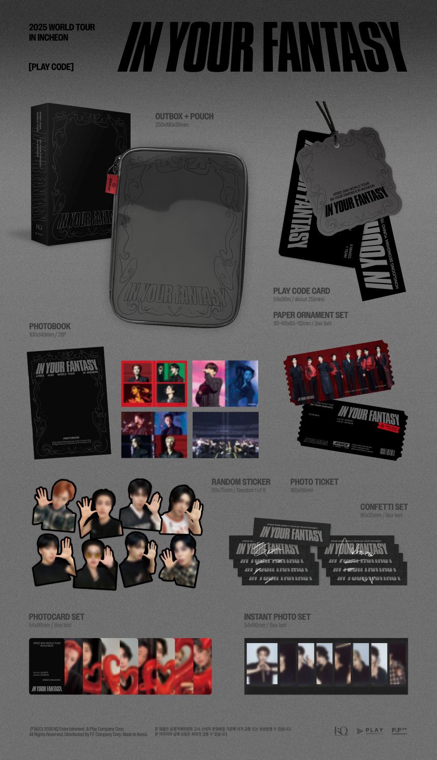 (PRE-ORDER) ATEEZ 2025 WORLD TOUR [IN YOUR FANTASY] INCHEON PLAYCODE