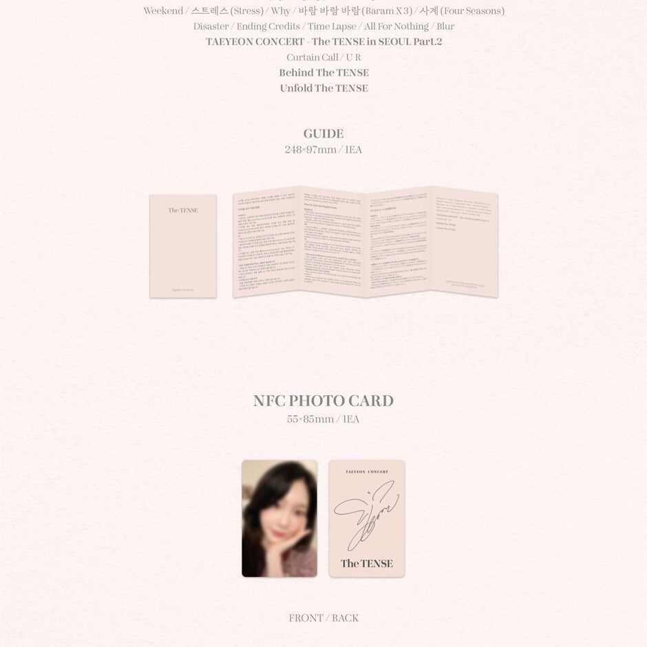 (PRE-ORDER) TAEYEON CONCERT THE TENSE MEMORY BOX DIGITAL CODE - LightUpK