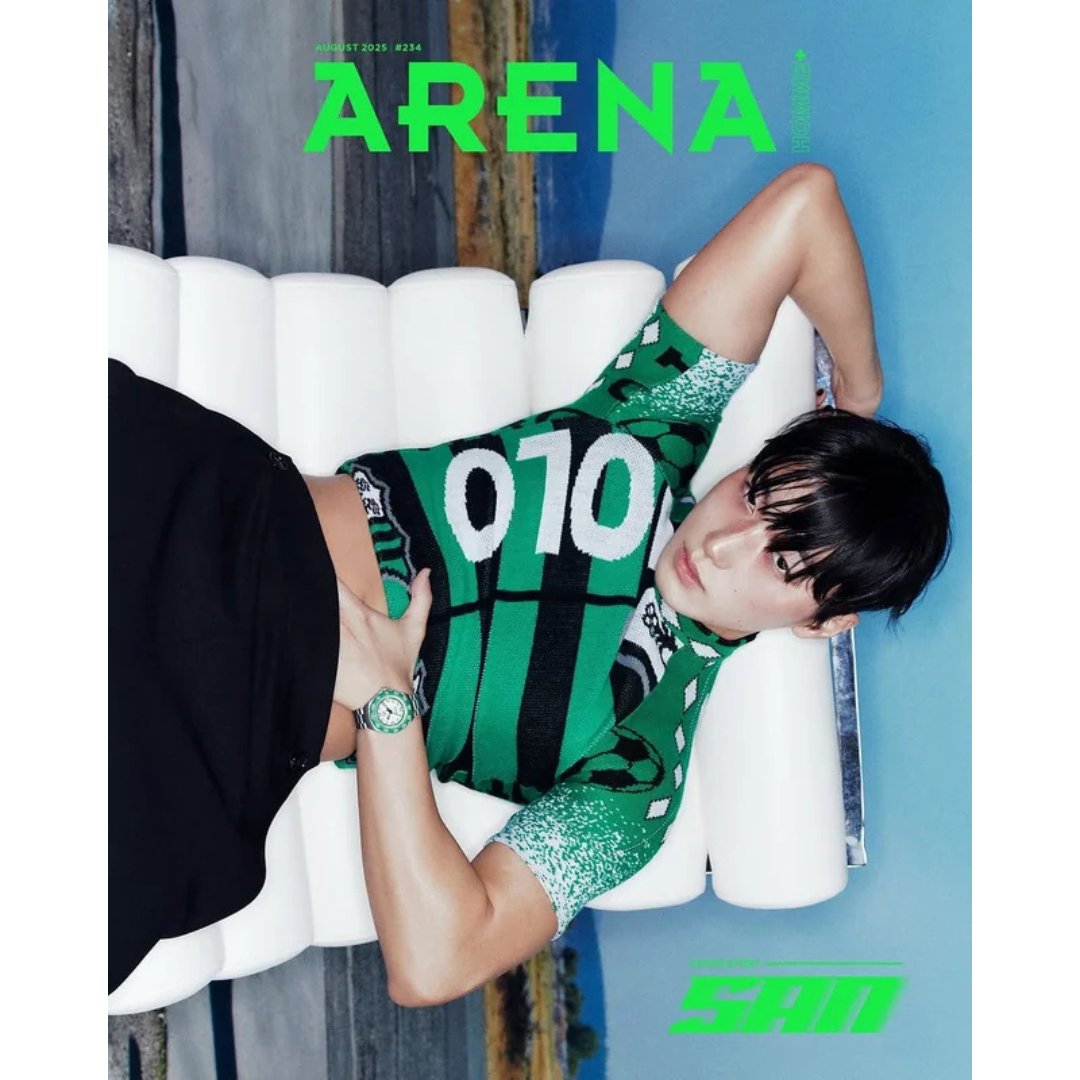 ARENA HOMME 2025. 8 (COVER : ATEEZ SAN) (6 VERSIONS) - LightUpK