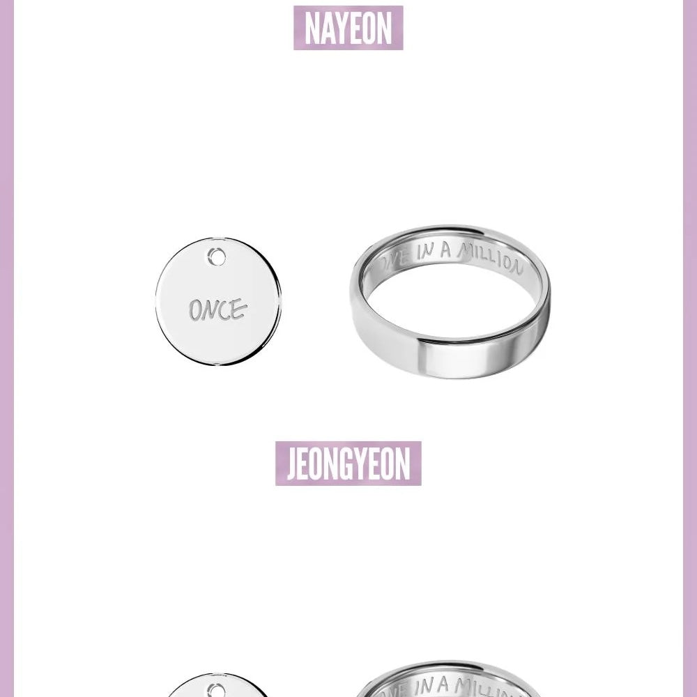 (PRE-ORDER) TWICE - TWICE <THIS IS FOR> WORLD TOUR IN INCHEON MD - RING NECKLACE SET (9 VERSIONS) - LightUpK