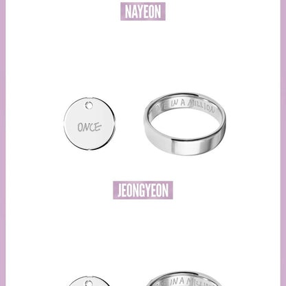 (PRE-ORDER) TWICE - TWICE <THIS IS FOR> WORLD TOUR IN INCHEON MD - RING NECKLACE SET (9 VERSIONS) - LightUpK