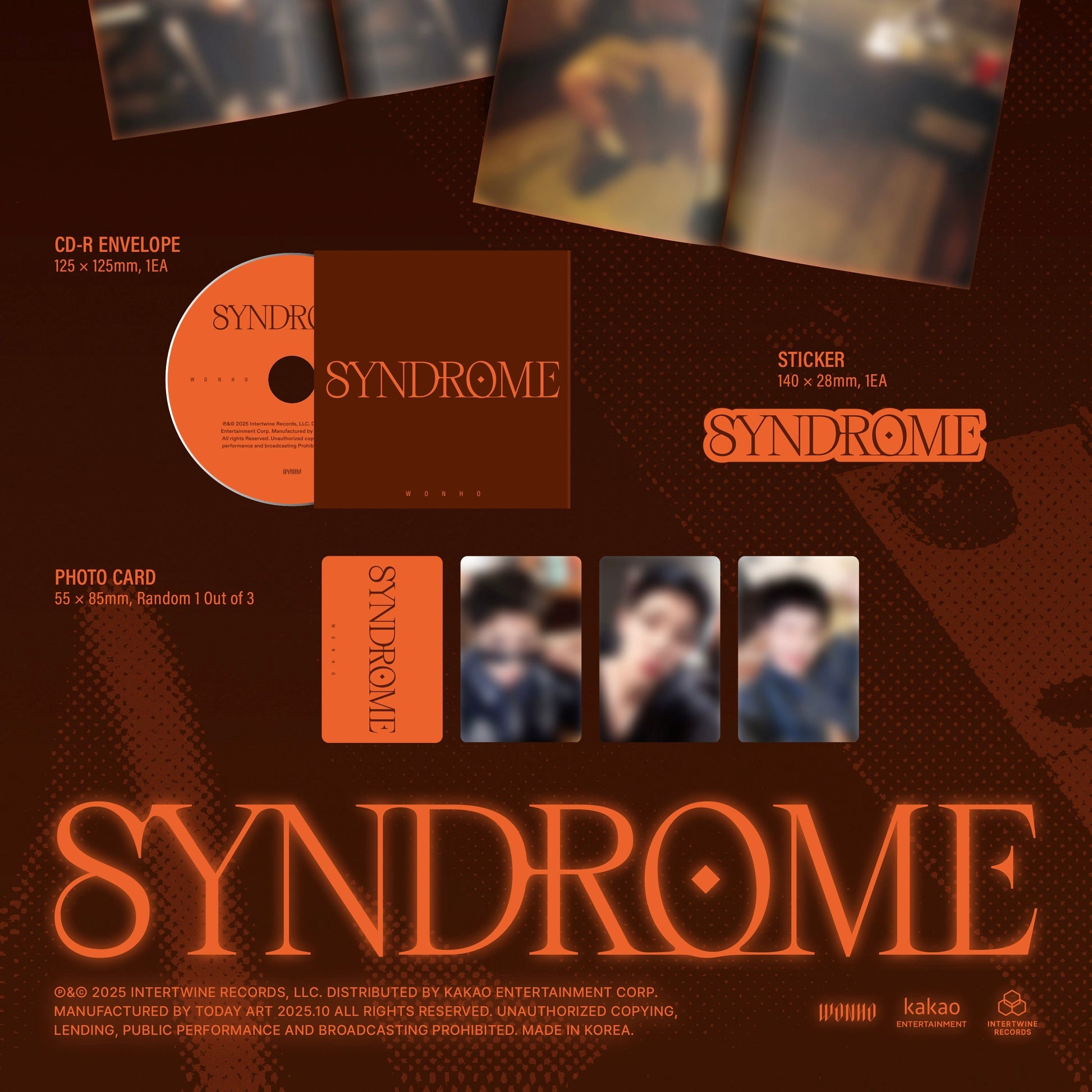 (PRE-ORDER) WONHO - 1ST FULL ALBUM [SYNDROME] (3 VERSIONS) RANDOM - LightUpK