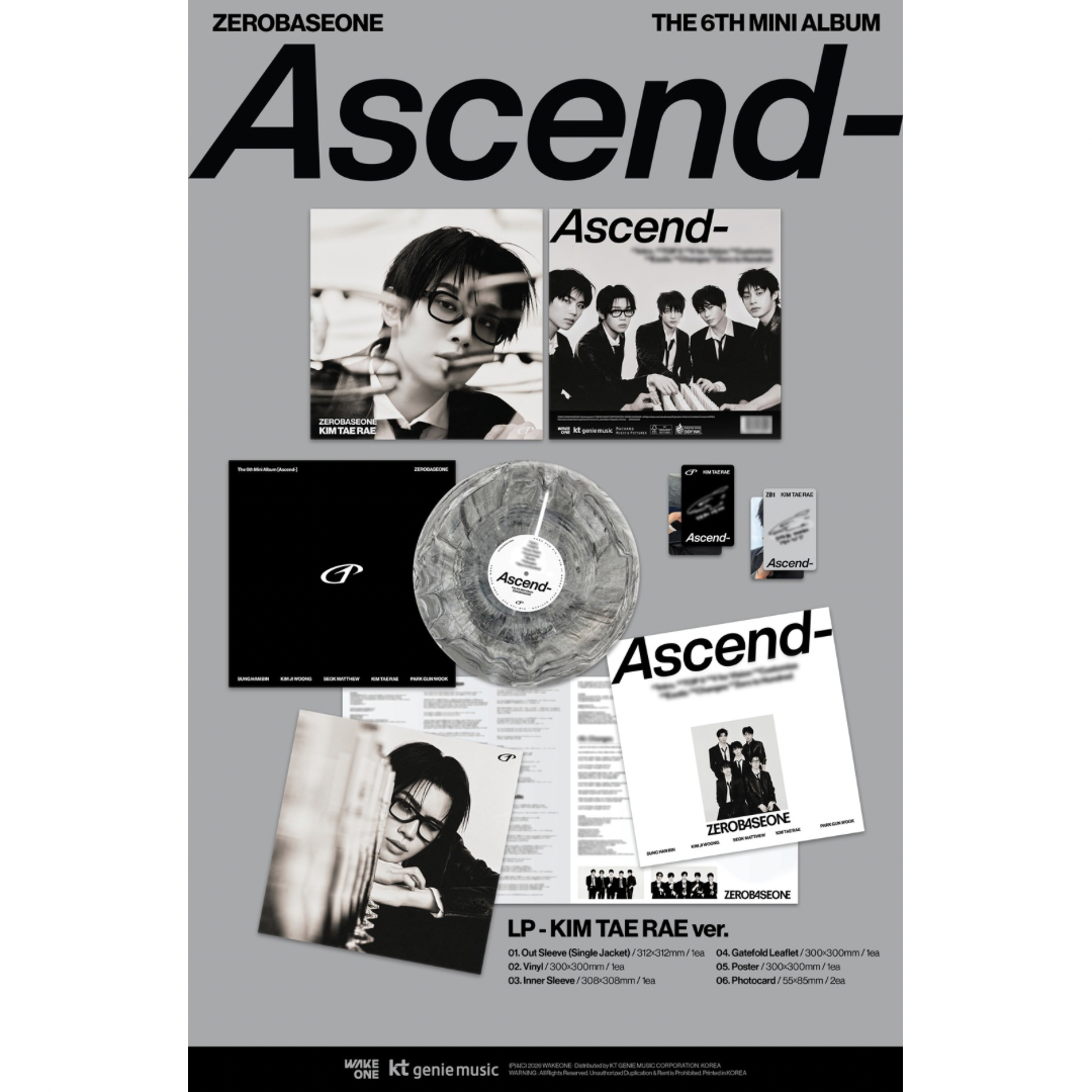 (PRE-ORDER) ZEROBASEONE - THE 6TH MINI ALBUM [ASCEND-] LP VER. (5 VERSIONS) RANDOM - LightUpK