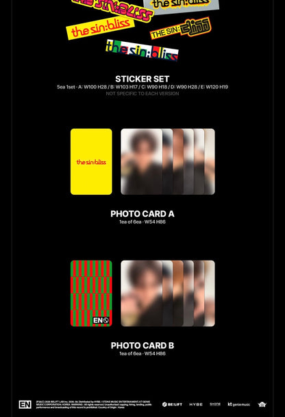 (PRE-ORDER) ENHYPEN - THE SIN: BLISS (4 VERSIONS) RANDOM