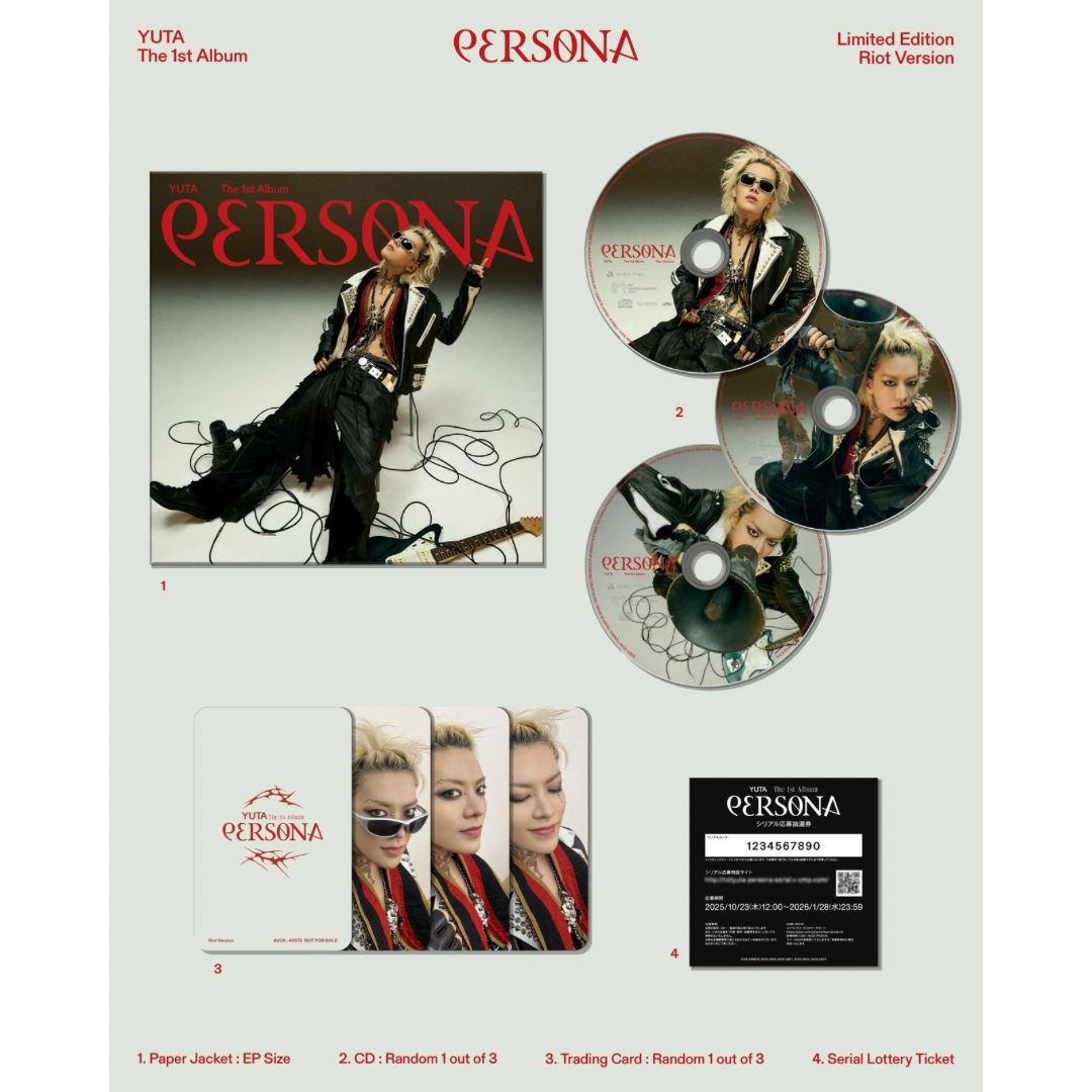 (PRE-ORDER) YUTA (NCT 127) - PERSONA (FIRST PRESS LIMITED EDITION) (LIVE TOUR VERSION) - LightUpK