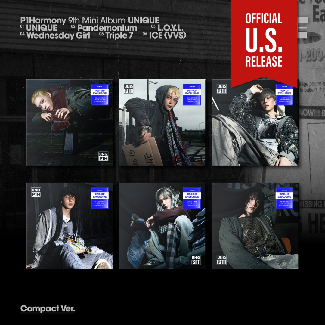 (PRE-ORDER) [HELLO82] [POP-UP EXCLUSIVE] P1HARMONY - UNIQUE (MEMBER COMPACT VER.) (6 VERSIONS) RANDOM - LightUpK