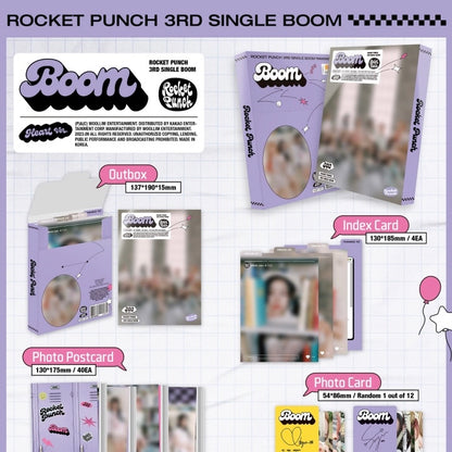 ROCKET PUNCH - BOOM (3ÈME ALBUM UNIQUE) (2 VERSIONS)