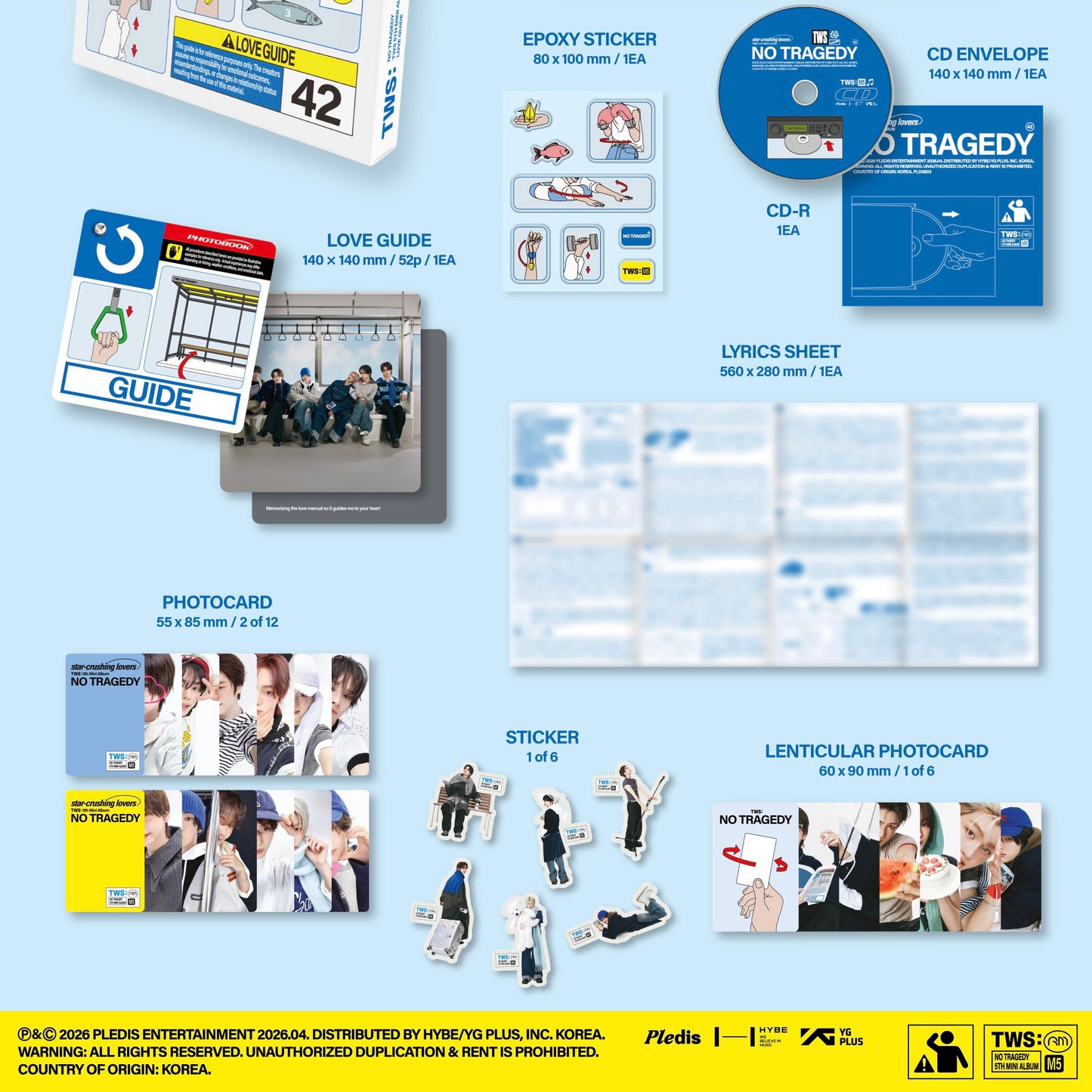 (PRE-ORDER) [HELLO82] [HELLO82 EXCLUSIVE] TWS - NO TRAGEDY (2 VERSIONS) - LightUpK