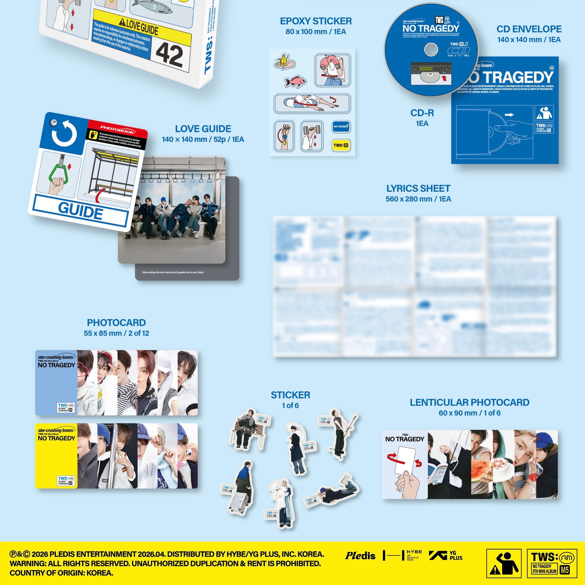 (PRE-ORDER) [HELLO82] [HELLO82 EXCLUSIVE] TWS - NO TRAGEDY (2 VERSIONS) - LightUpK