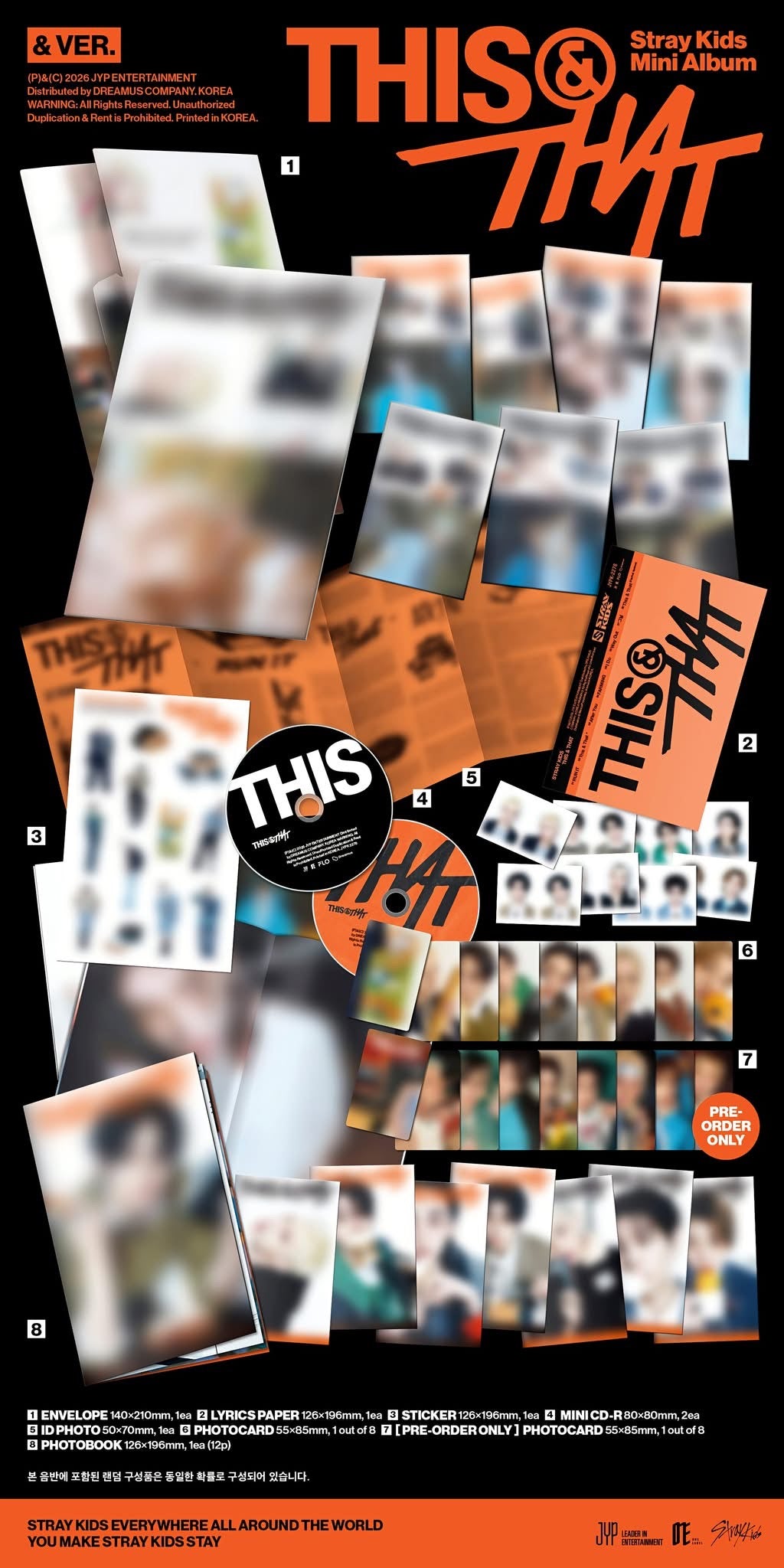 (PRE-ORDER) STRAY KIDS - THIS & THAT (& VER.) (8 VERSIONS) RANDOM