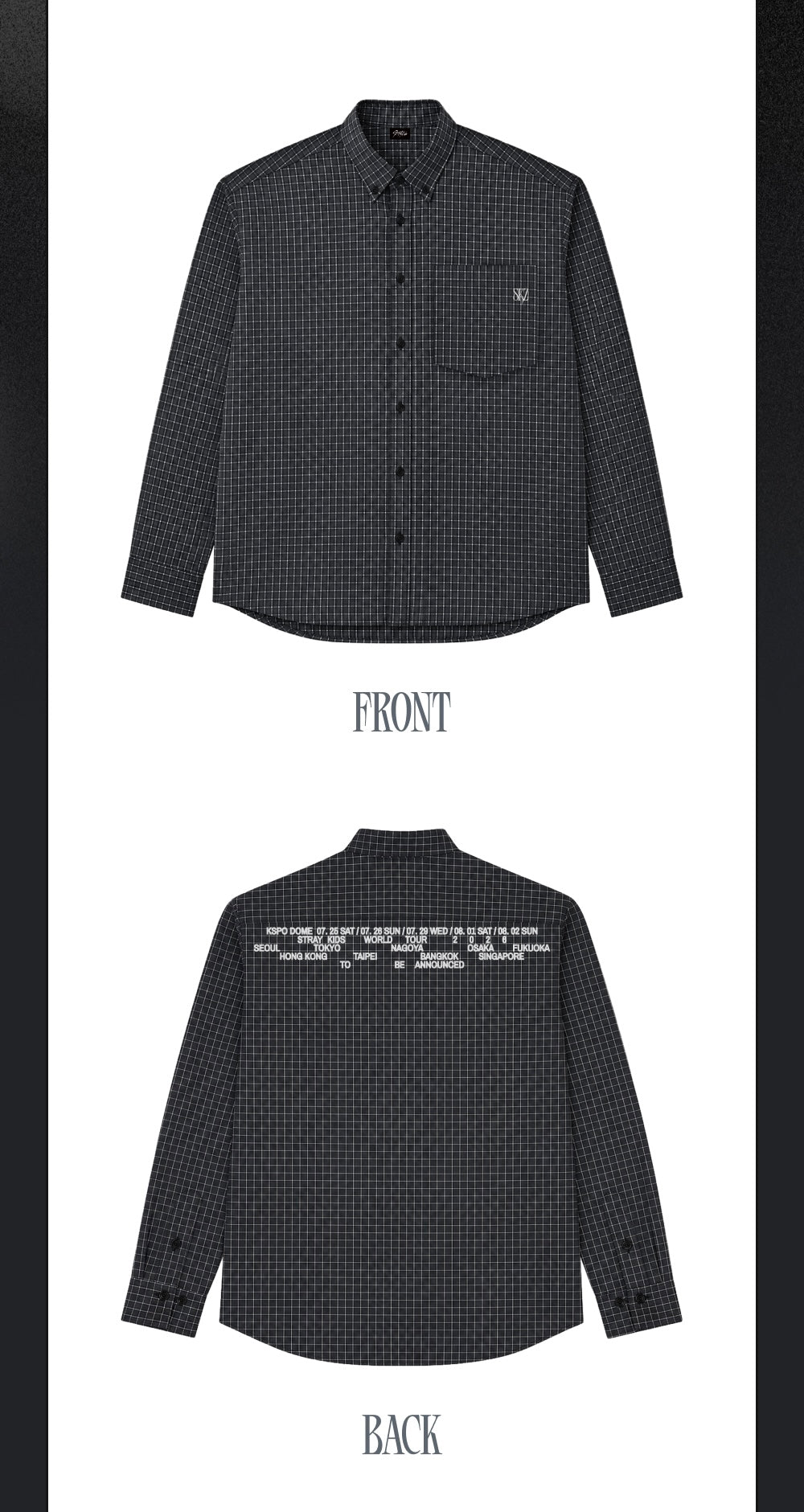 (PRÉCOMMANDE) STRAY KIDS - CHEMISE CHECK - RUN IT