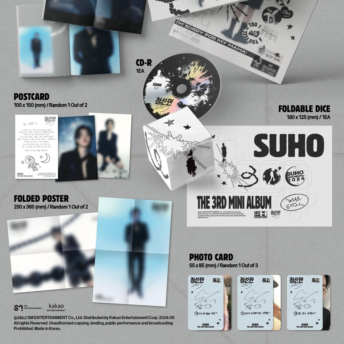 SUHO - 3RD MINI ALBUM [점선면 (1 TO 3)] (2 VERSIONS)