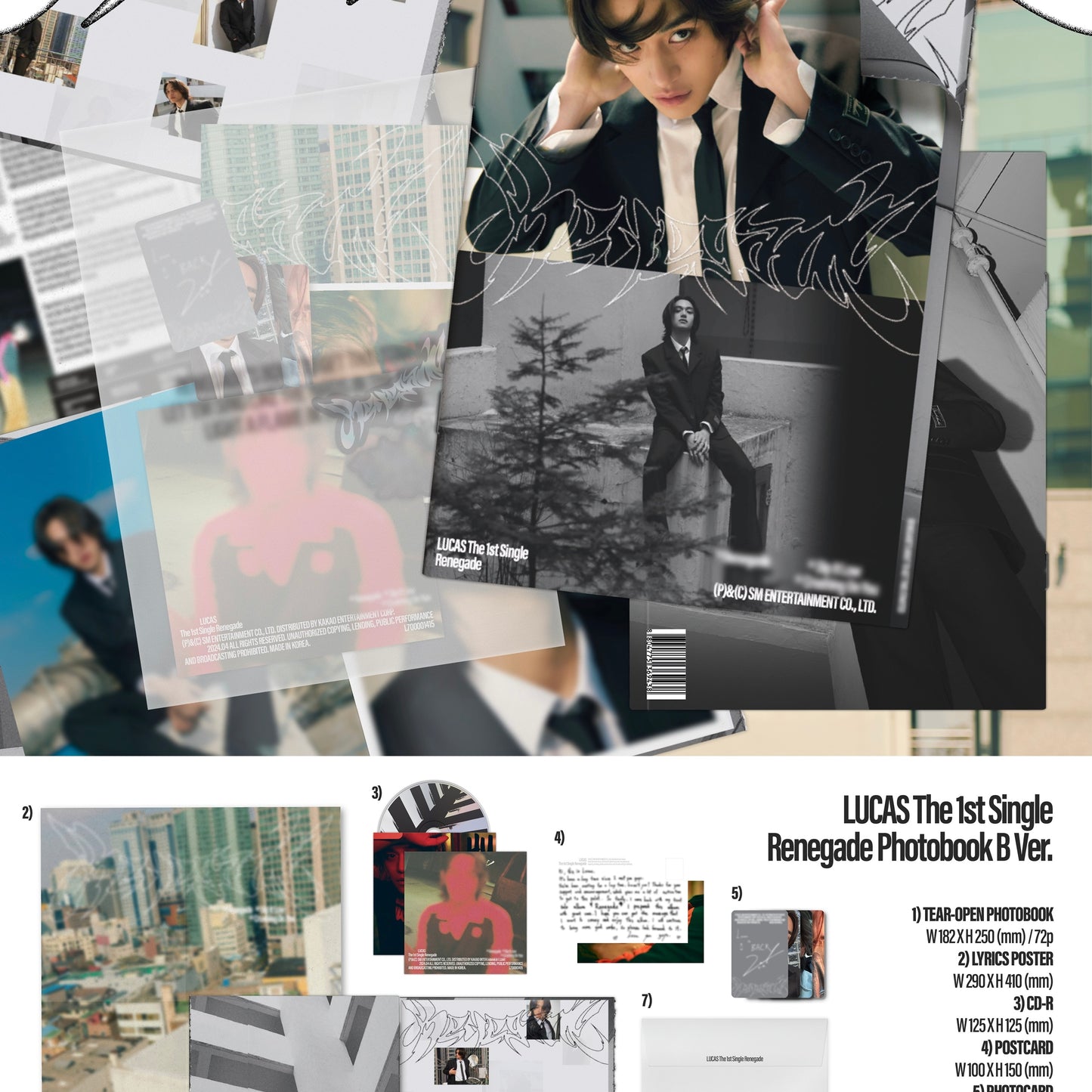 LUCAS - 1ST SINGLE ALBUM [RENEGADE] (PHOTO BOOK VER.) (2 VERSIONS)