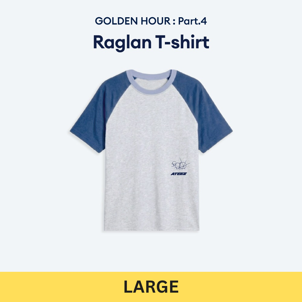(PRE-ORDER) [HELLO82] ATEEZ - GOLDEN HOUR : PART.4 MERCH - RAGLAN T-SHIRT (3 SIZES)