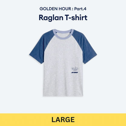 (PRE-ORDER) [HELLO82] ATEEZ - GOLDEN HOUR : PART.4 MERCH - RAGLAN T-SHIRT (3 SIZES)
