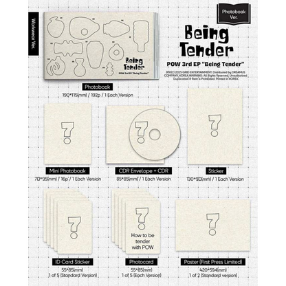 POW - 3RD MINI ALBUM [BEING TENDER] PHOTOBOOK VER. (2 VERSIONS) - LightUpK