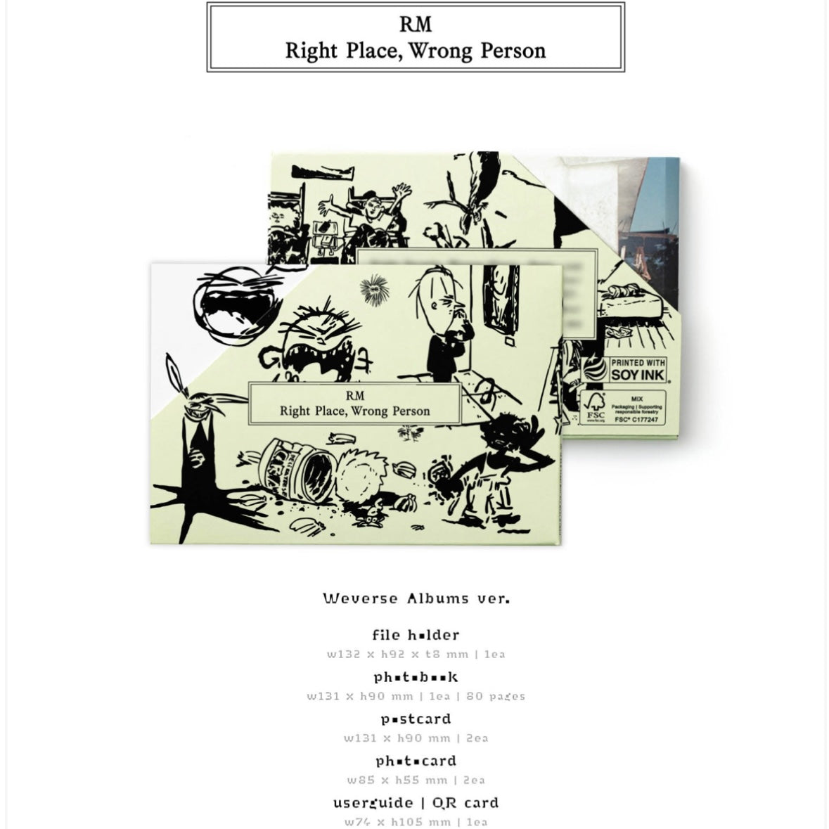 (PRE-ORDER) RM - RIGHT PLACE, WRONG PERSON (WEVERSE VER.)