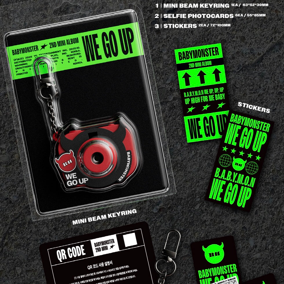(PRE-ORDER) BABYMONSTER - 2ND MINI ALBUM [WE GO UP] MINI BEAM KEYRING VER. - LightUpK