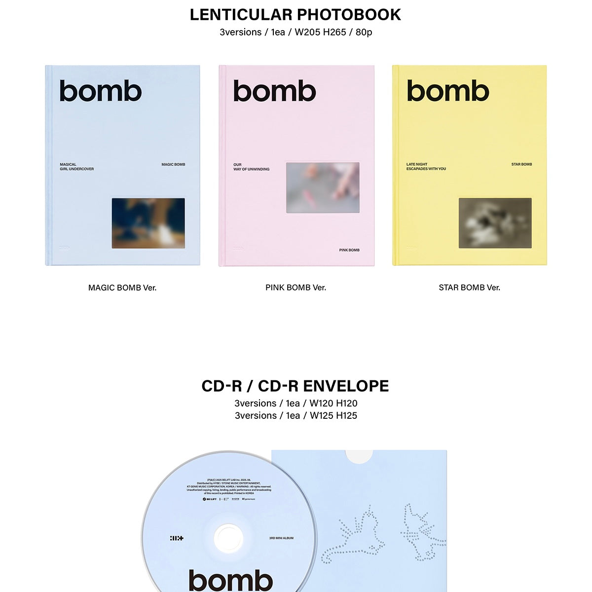 ILLIT - 3RD MINI ALBUM [BOMB] (3 VERSIONS) - LightUpK