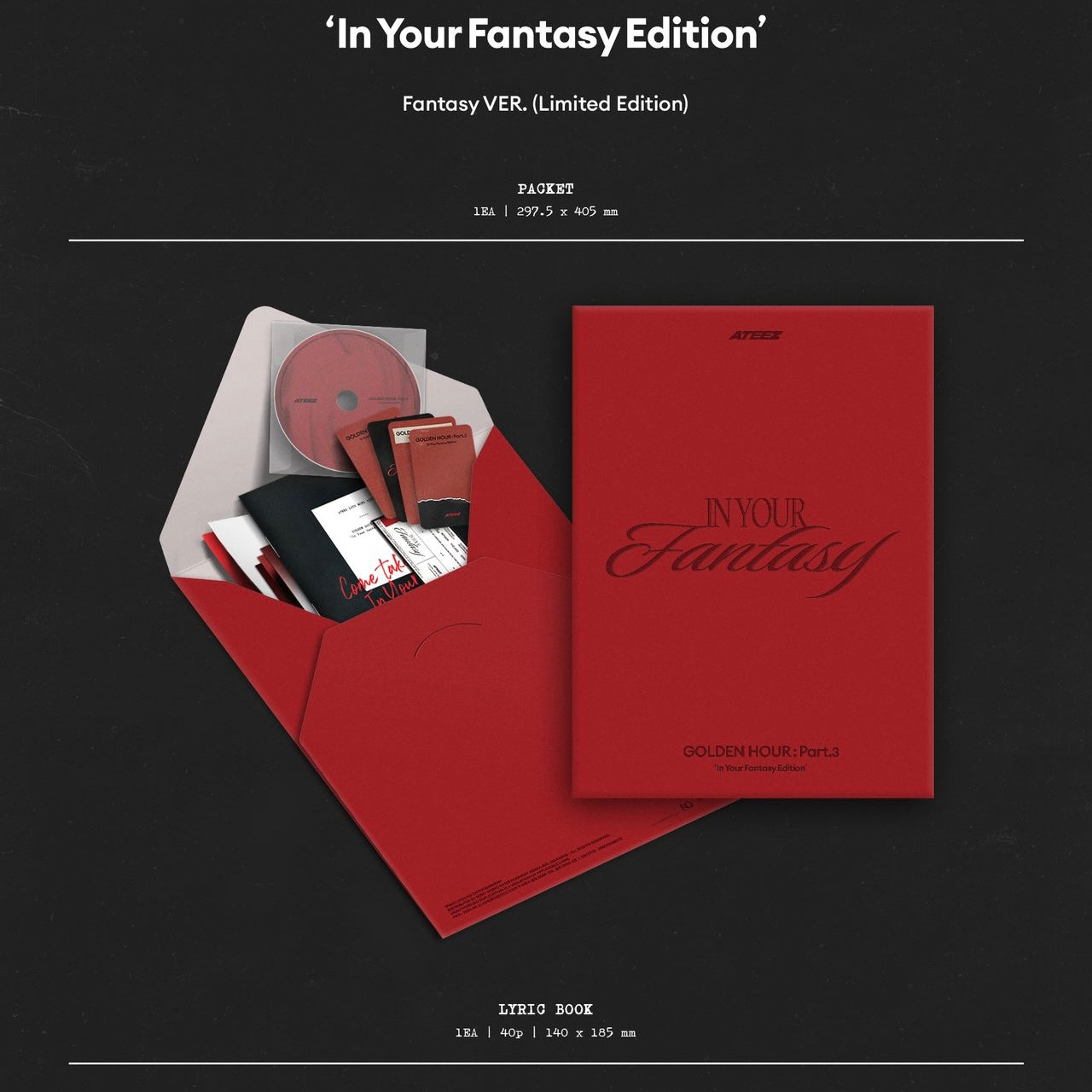 (PRE-ORDER) ATEEZ - 12TH MINI ALBUM [GOLDEN HOUR : PART.3 IN YOUR FANTASY EDITION] (LIMITED)] - LightUpK