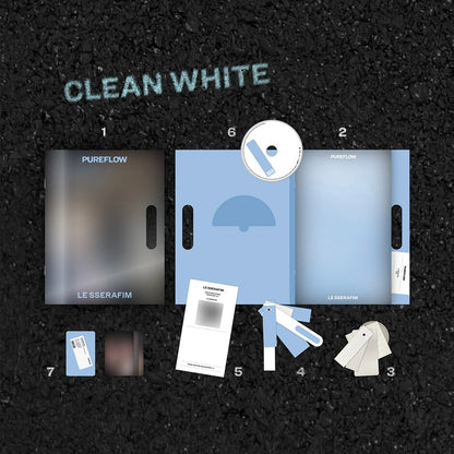 (PRE-ORDER) LE SSERAFIM - 2ND STUDIO ALBUM [PUREFLOW PT.1] (6 VERSIONS) RANDOM - LightUpK