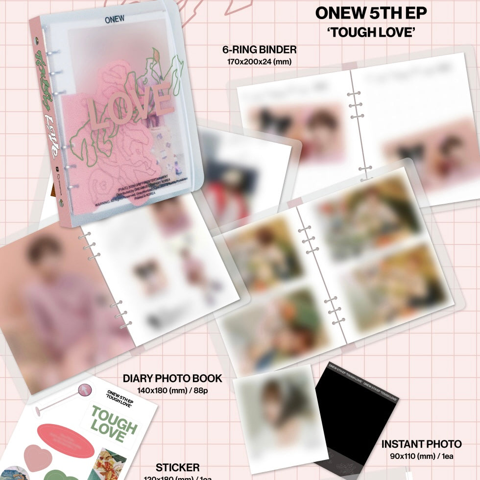 (PRE-ORDER) ONEW - 5TH MINI ALBUM [TOUGH LOVE] (NOTE VER.) - LightUpK