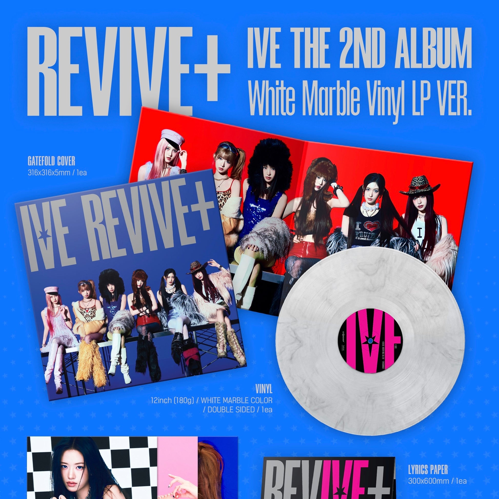 (PRE-ORDER) IVE - THE 2ND ALBUM [REVIVE+] (WHITE MARBLE VINYL LP VER.) - LightUpK
