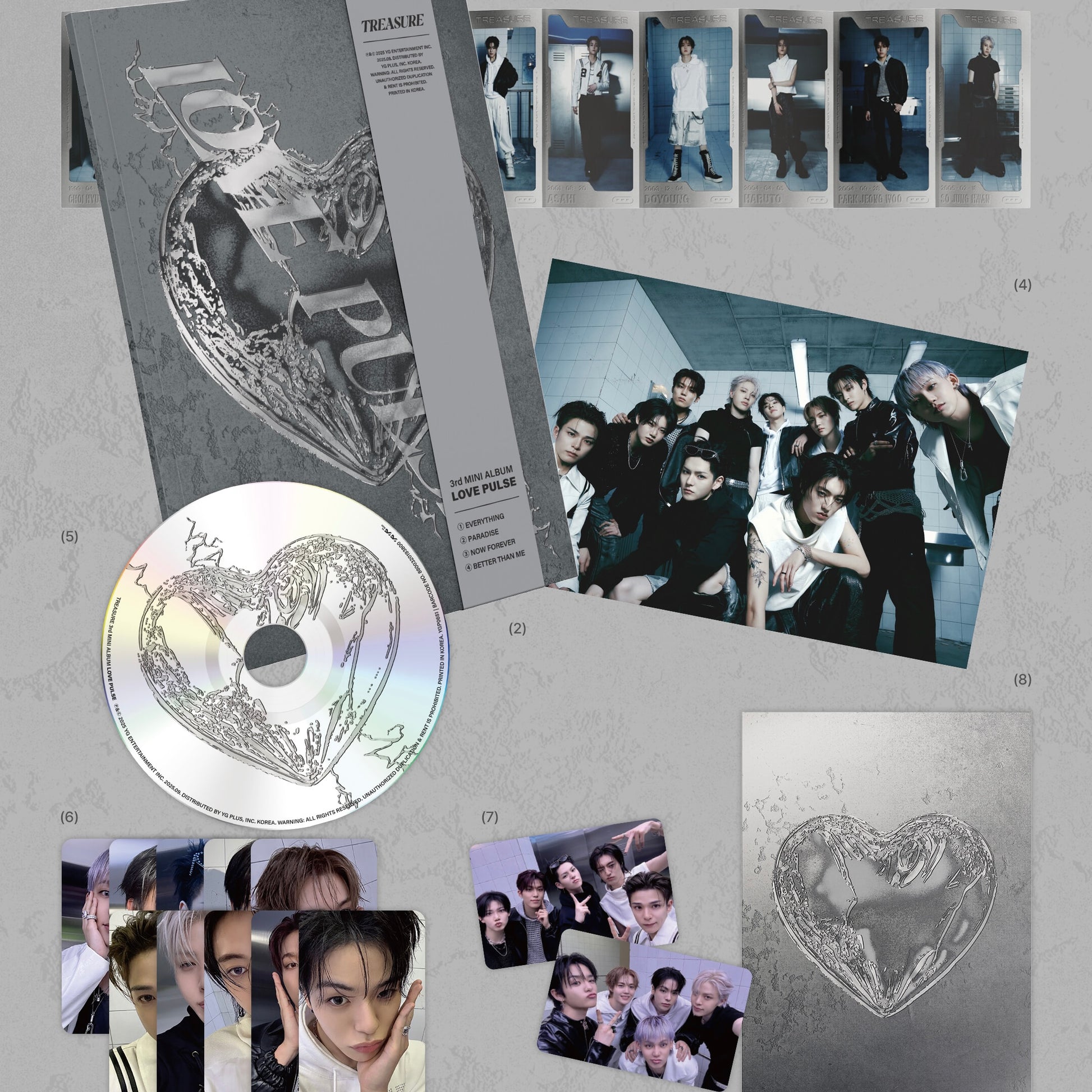 (PRE-ORDER) TREASURE - 3RD MINI ALBUM [LOVE PULSE] (3 VERSIONS) RANDOM - LightUpK