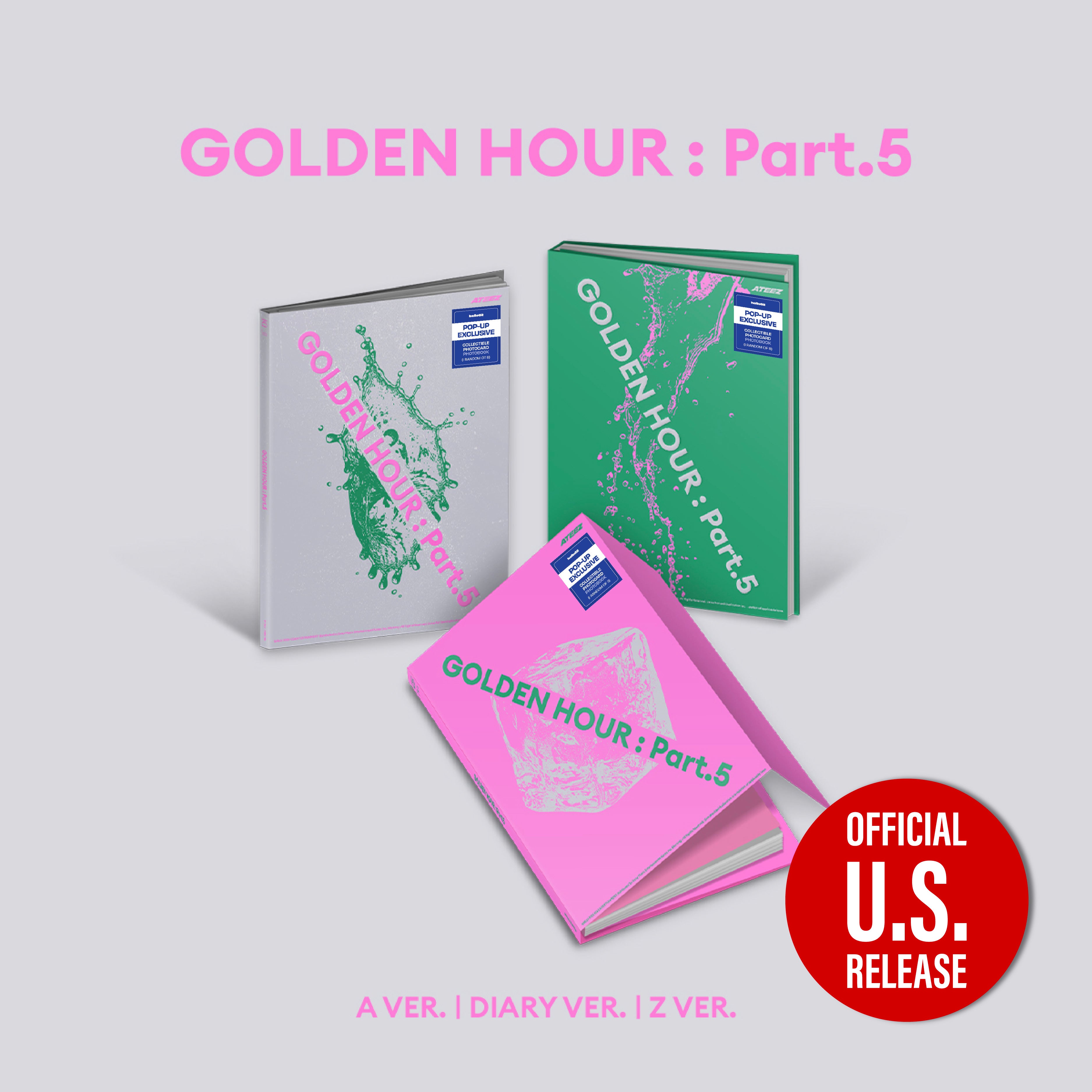 (PRE-ORDER) [hello82] [POP-UP EXCLUSIVE] ATEEZ - GOLDEN HOUR : PART.5 (3 VERSIONS)